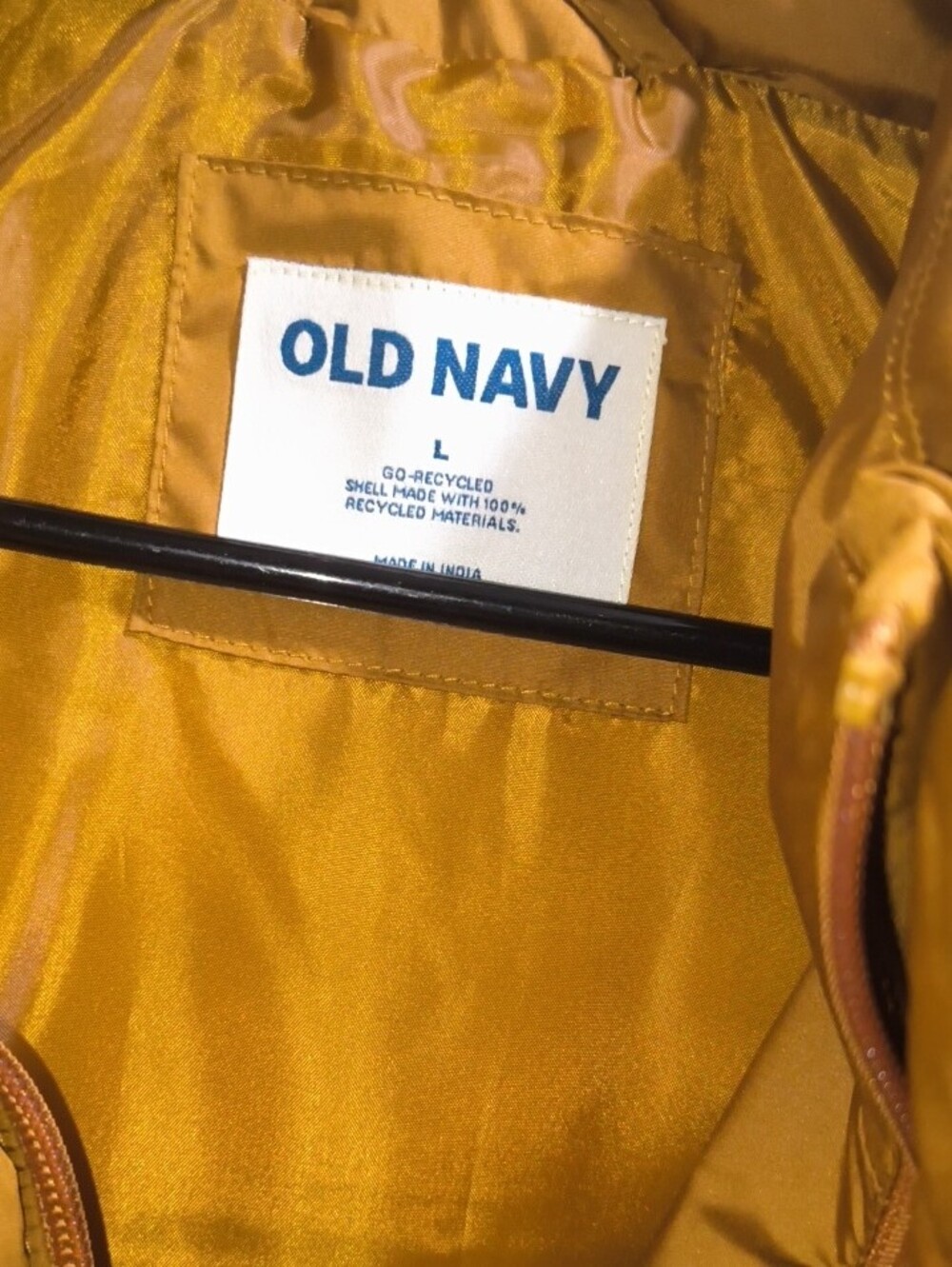 Old Navy Mustard Quilted Puffer Vest - Picture 4 of 4